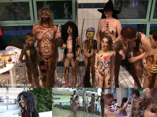 Le naturisme vidéo HD - Nu nudiste vacances au bord de la piscine le soir de l'Halloween [de la Famille de la Piscine] [1920x1080 | 00:51:00 | 3.0 GB] [Naturisme France]